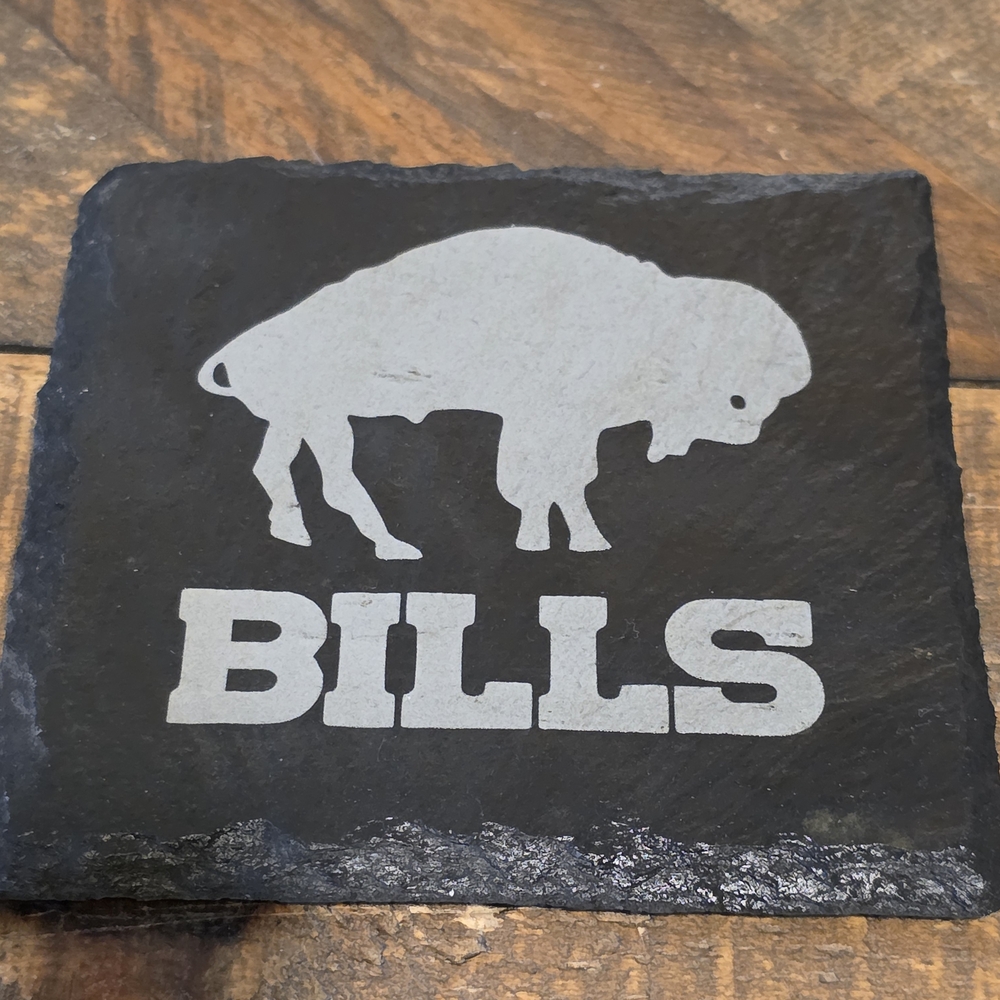 Buffalo Bills Slate Coasters - Multiple Designs - Set Of 4 - Picture 2 of 7
